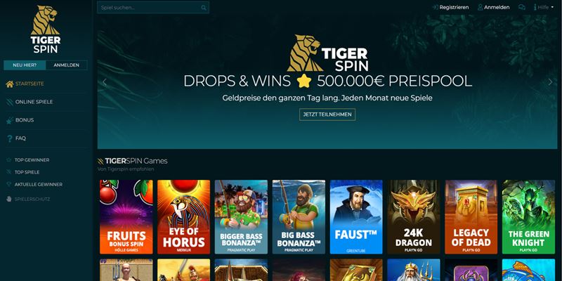 Tiger Spin Casino Test 800 TigerSpin Casino Test