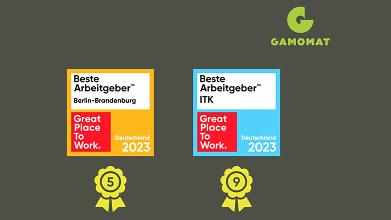 Gamomat bekommt Great Place to Work Deutschland 2023 Auszeichnungen